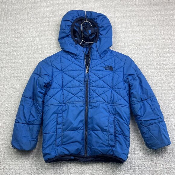 The North Face Reversible Perrito Jacket Toddler Boys  Blue Puffer Winter Read - Picture 1 of 13